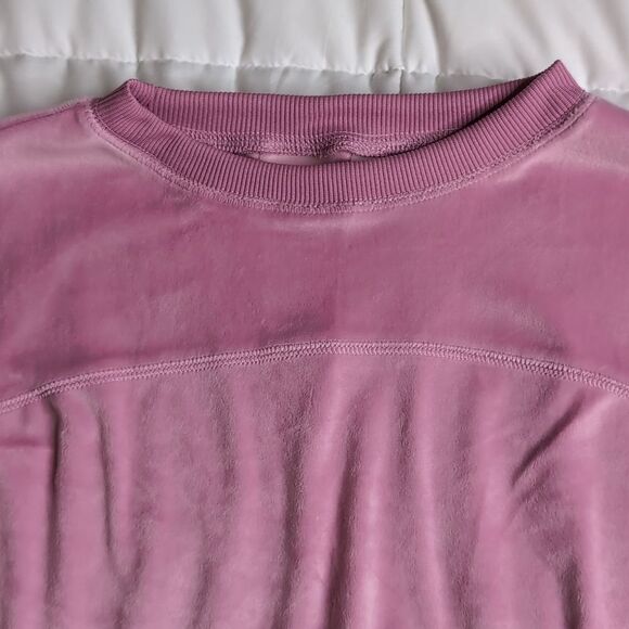 Zella Girls XL (14/16) Pink Long Sleeve Velour Sweat Shirt, NEW - Picture 2 of 9